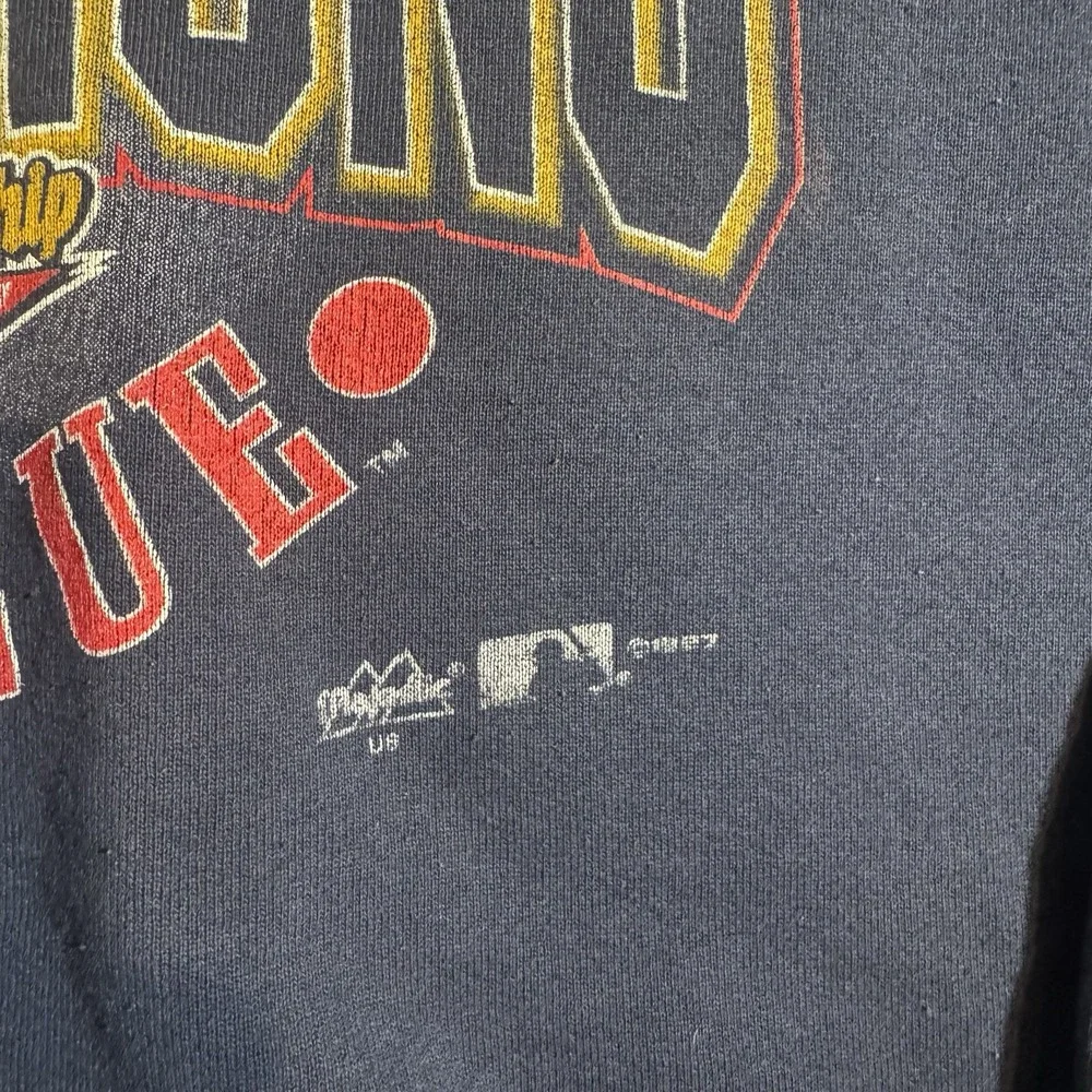 Vintage Cleveland Indians Sweatshirt Navy XL American League Champions 1997  90s